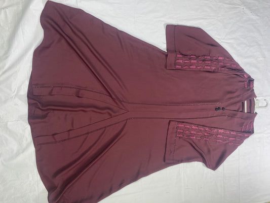 Elegant  Embroidered Sleeve Abaya – Modest & Stylish Front Open Design