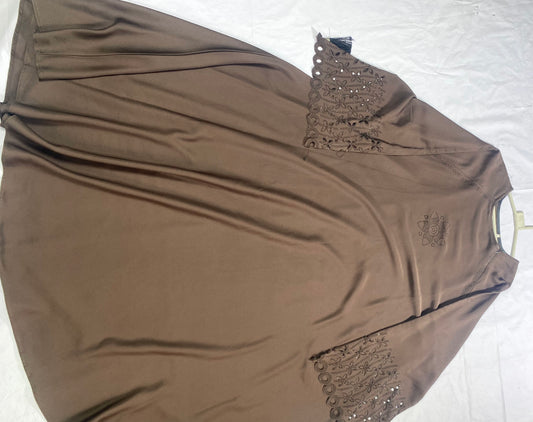 Elegant Abaya with Cut Work Sleeves