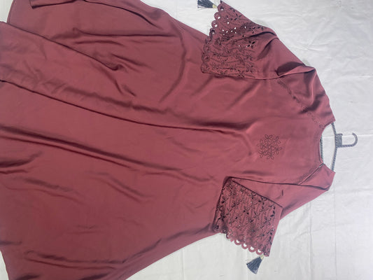 Elegant Abaya with Cut Work Sleeves